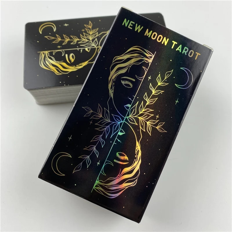 Μεγάλου μεγέθους New Moon Cards Tarot Κάρτες γέφυρας με οδηγίες θεραπείας από το παρελθόν και προσέλκυσης περισσότερης αγάπης επιτραπέζια παιχνίδια