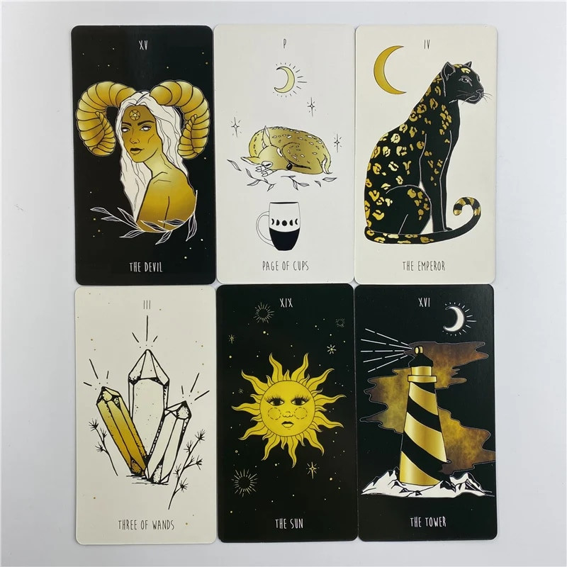 Μεγάλου μεγέθους New Moon Cards Tarot Κάρτες γέφυρας με οδηγίες θεραπείας από το παρελθόν και προσέλκυσης περισσότερης αγάπης επιτραπέζια παιχνίδια