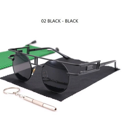 Ümmargused Steampunk päikeseprillid Naiste Metallist Vintage päikeseprillid Meeste Brändi Disainerraam CIRCLE Prillid Gooti Kvaliteetne UV400