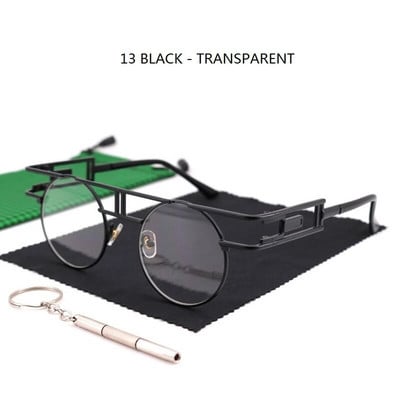 Ümmargused Steampunk päikeseprillid Naiste Metallist Vintage päikeseprillid Meeste Brändi Disainerraam CIRCLE Prillid Gooti Kvaliteetne UV400