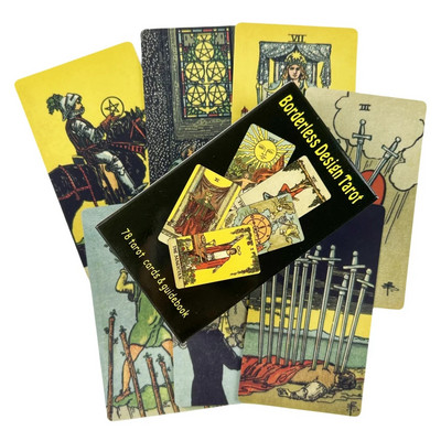 Klasiskās jātnieka Taro kārtis iesācējiem, klājs ar papīra grāmatu Oracle angļu valodas zīlēšanas izdevums Borad spēles