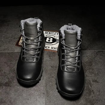 Μπότες χιονιού Ρετρό Ανδρικά νέα βελούδινα μονωτικά, βαμβακερά παπούτσια με χοντρή σόλα, αθλητικά παπούτσια ελεύθερου χρόνου 2024