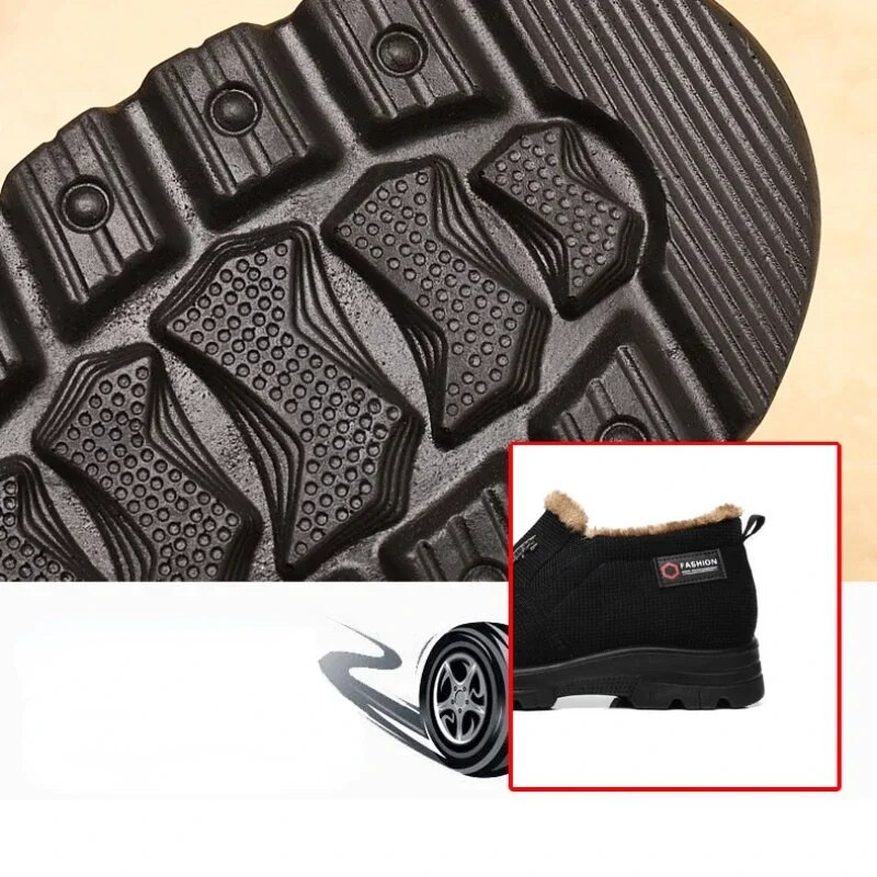 Pliušiniai vyriški laisvalaikio batai Klasikiniai patogūs sniego batai Neslystantys šilti vyriški batai 2023 m. neslystantys retro stiliaus vyriški avalynė, plius 48 dydis