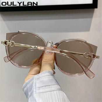Γυναικεία στρογγυλά γυαλιά ηλίου Oulylan 2022 Πολυτελής επωνυμία Σχεδιαστής y2k Γυαλιά ηλίου Ανδρικά Vintage Γυαλιά Μαύρες Αποχρώσεις UV400 Γυναικεία