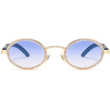 Peekaboo γυναικεία γυαλιά ηλίου στρας στρογγυλά vintage uv400 μικρό σκελετό οβάλ γυαλιά γυναικεία καλοκαιρινά μπλε κίτρινο καφέ