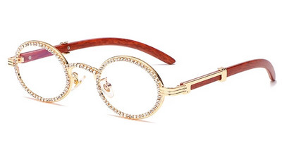 Peekaboo rhinestone sieviešu saulesbrilles apaļas vintage uv400 maza rāmja ovālas brilles sieviešu vasaras zilas dzeltenbrūnas