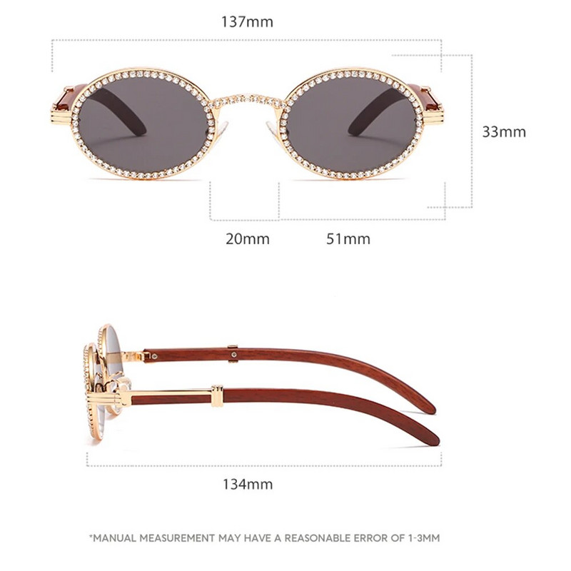 Peekaboo rhinestone sieviešu saulesbrilles apaļas vintage uv400 maza rāmja ovālas brilles sieviešu vasaras zilas dzeltenbrūnas