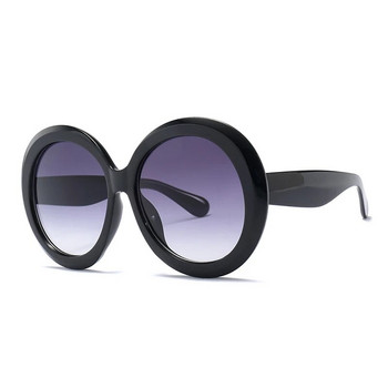 Унисекс Големи кръгли слънчеви очила Дамски 2023 г. Нова мода Ретро Големи слънчеви очила Ретро градиентни черни нюанси Луксозни очила