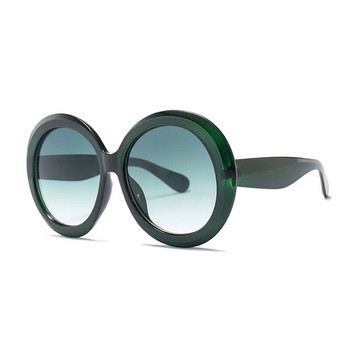 Унисекс Големи кръгли слънчеви очила Дамски 2023 г. Нова мода Ретро Големи слънчеви очила Ретро градиентни черни нюанси Луксозни очила