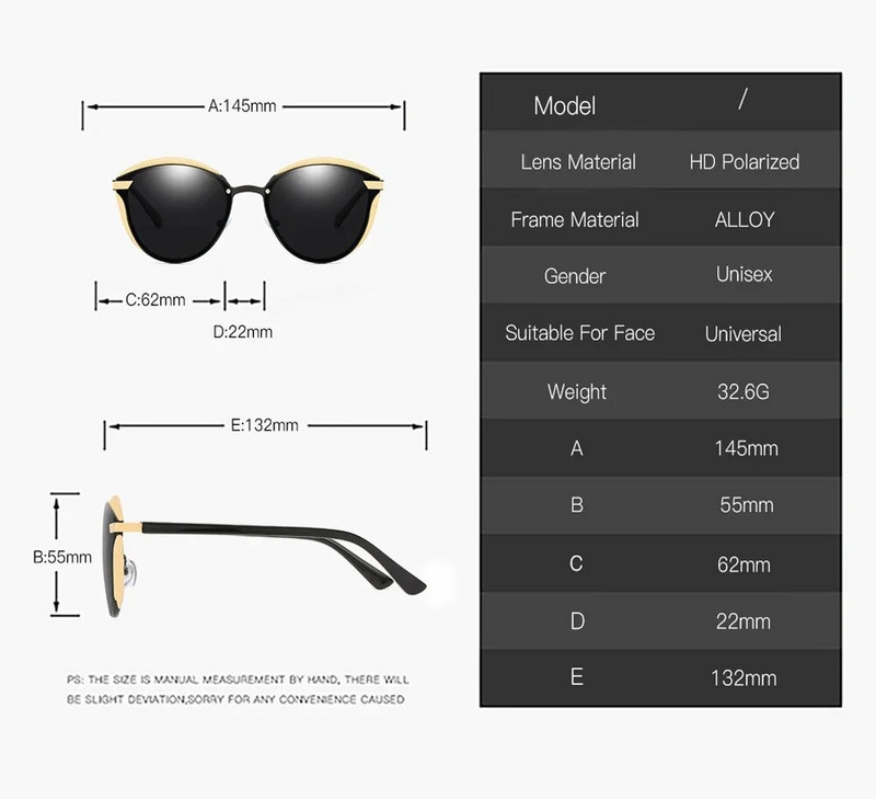 MUSELIFE sieviešu polarizētās saulesbrilles Luksusa modes kaķu acs Sieviešu retro zīmola dizaineru sieviešu saulesbrilles Oculos Gafas