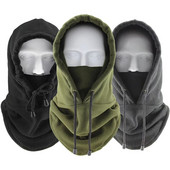 Tuulekindlad matkamütsid Meeste soojad fliisist Balaclava Face Beanid Suusarattad Mootorrattale Kaelasoojendaja Kiivriküts