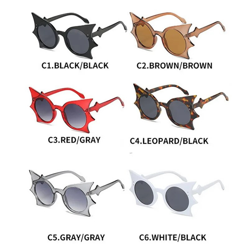 Punk Leopard Butterfly Saulesbrilles Jaunas Sievietes Vīriešu Modes Seksīgas Cat Eye Saulesbrilles Sieviešu Briļļu tendences Sikspārņu brilles Uv400 Oculos