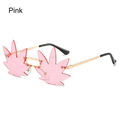 Ochelari de soare din metal în formă de frunză de arțar romani pentru femei Ochelari de soare decorativi de petrecere pentru bărbați Ochelari de soare unici pentru podiumul de absolvire