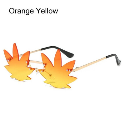 Ochelari de soare din metal în formă de frunză de arțar romani pentru femei Ochelari de soare decorativi de petrecere pentru bărbați Ochelari de soare unici pentru podiumul de absolvire