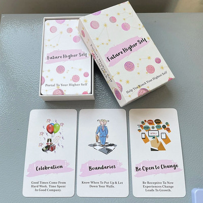 Oracle Cards 400 GSM PAPER Λέξεις-κλειδιά Prophecy Divination Decks 12x7cm Αγγλική έκδοση σε κουτί Ταρώ 54 κάρτες