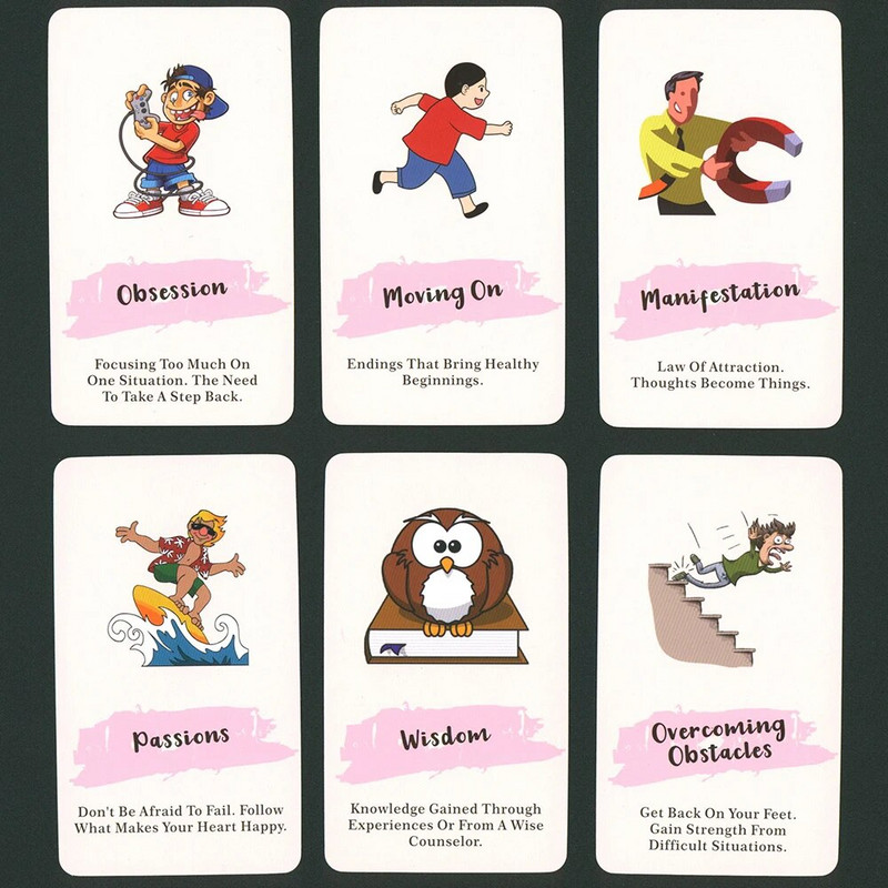 Oracle Cards 400 GSM PAPER Λέξεις-κλειδιά Prophecy Divination Decks 12x7cm Αγγλική έκδοση σε κουτί Ταρώ 54 κάρτες