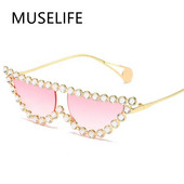 MUSELIFE Retro Cat Eye Optiskās Brilles Rāmji Vīriešiem Sievietēm Kristāla Luksusa Brilles Caurspīdīgs Lēcas Briļļu ietvars Dimanta Brilles