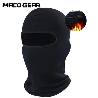 Iarnă în aer liber Fleece Mască completă Ciclism Balaclava Eșarfă Sport Schi Drumeții Snowboard în aer liber Capa gâtului Căciulă caldă pentru bărbați