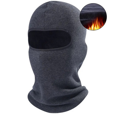 Iarnă în aer liber Fleece Mască completă Ciclism Balaclava Eșarfă Sport Schi Drumeții Snowboard în aer liber Capa gâtului Căciulă caldă pentru bărbați