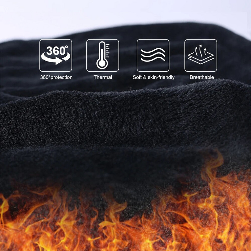 Zima Maska za van od flisa za cijelo lice Biciklizam Balaclava Šal Sport Skijanje Planinarenje Snowboard Vanjska navlaka za vrat Topla kapuljača Šešir Muškarci