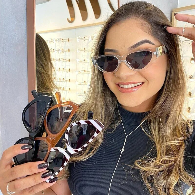 Dropshipping modne cool naočale s mačjim očima, osobnost Zebra print UV400 isplative unikatne sunčane naočale za ukras