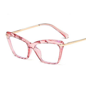 Vintage Red Cat Eye Γυαλιά ηλίου Μεταλλικοί σκελετοί Αντι-ακτινοβολίας Γυαλιά Οπτικά Γυαλιά Υπολογιστών Spectacle Crystal Faceted Glasses 2022