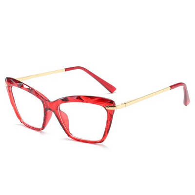 Vintage Red Cat Eye Saulesbrilles Metāla rāmji Pretradiācijas brilles Optiskās Datorbrilles Kristāla Facetētas Brilles 2022