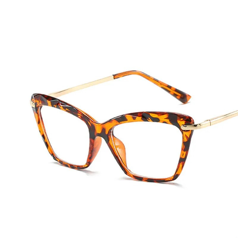 Vintage Red Cat Eye Saulesbrilles Metāla rāmji Pretradiācijas brilles Optiskās Datorbrilles Kristāla Facetētas Brilles 2022