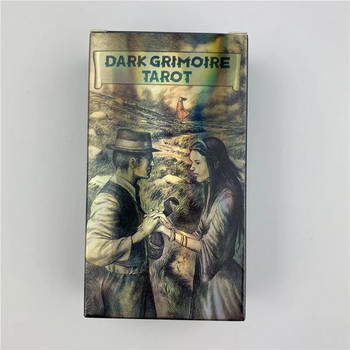 Голям размер Dark Grimoire Карти Таро Тесте 78 карти с инструкции Лечение от миналото и привличане на повече любов Настолни игри