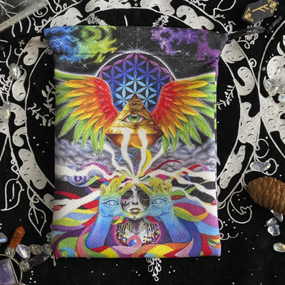 2023. aasta uued 13x18 cm tarokaardid laudlina komposiitfliisist jõulude Halloweeni kingituse kristallist väike esemete hoiukinkekott