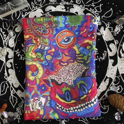 2023. aasta uued 13x18 cm tarokaardid laudlina komposiitfliisist jõulude Halloweeni kingituse kristallist väike esemete hoiukinkekott