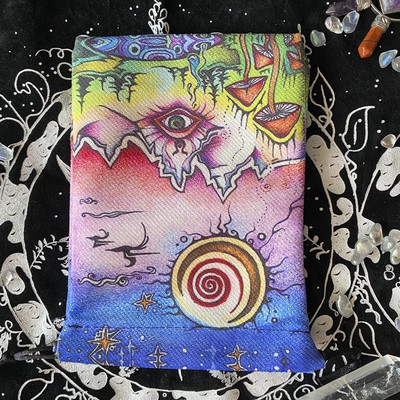 2023. aasta uued 13x18 cm tarokaardid laudlina komposiitfliisist jõulude Halloweeni kingituse kristallist väike esemete hoiukinkekott