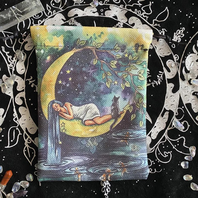 2023. aasta uued 13x18 cm tarokaardid laudlina komposiitfliisist jõulude Halloweeni kingituse kristallist väike esemete hoiukinkekott