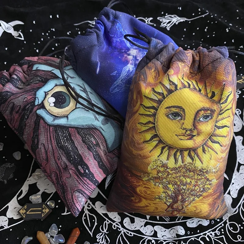 2023. aasta uued 13x18 cm tarokaardid laudlina komposiitfliisist jõulude Halloweeni kingituse kristallist väike esemete hoiukinkekott