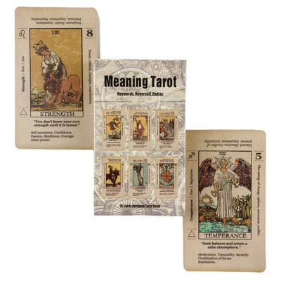 Tarotul celor 78 de uși Cărți pentru începători Semnificații Joc Cuvinte cheie Ediția în engleză Divinație Element Tablă Oracle Deck