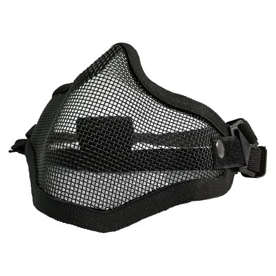 Mască militară cu jumătate de față Protecție craniu din plasă metalică Mască militară tactică Airsoft Accesorii de vânătoare