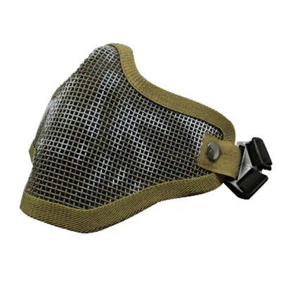 Mască militară cu jumătate de față Protecție craniu din plasă metalică Mască militară tactică Airsoft Accesorii de vânătoare