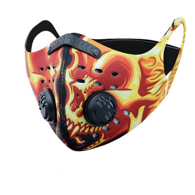 Ziemas silta sejas maska Sporta mutes vāciņš Atkārtoti lietojams mazgājams aktīvās ogles maskas Jāšana Makšķerēšana Slidošana Skriešana Sejai