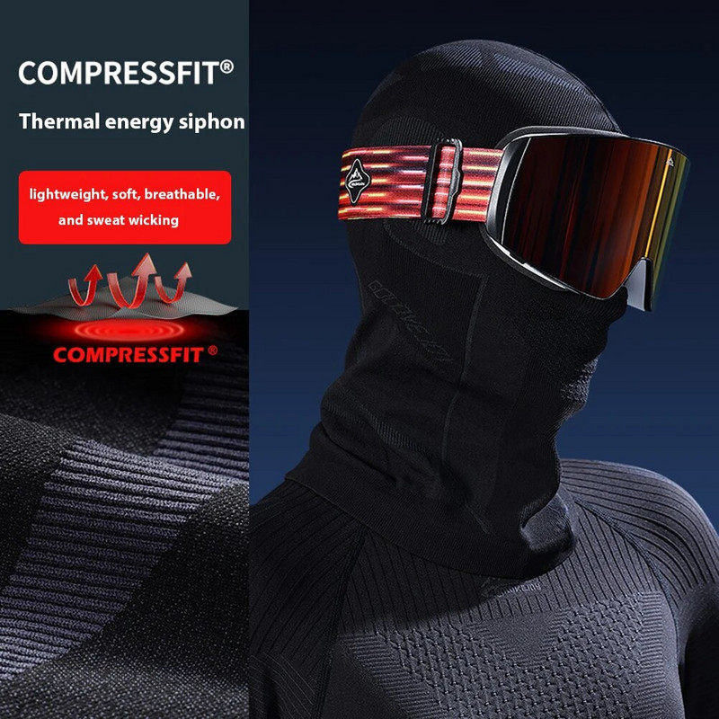 Ziemas motociklu velosipēda vēja necaurlaidīga sejas maska galvas vāciņš Balaclava kokvilnas pārsegs riteņbraukšanas vāciņš Elpojošs silts slēpošanas sejas pārklājs unisex