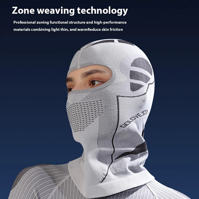 Ziemas motociklu velosipēda vēja necaurlaidīga sejas maska galvas vāciņš Balaclava kokvilnas pārsegs riteņbraukšanas vāciņš Elpojošs silts slēpošanas sejas pārklājs unisex