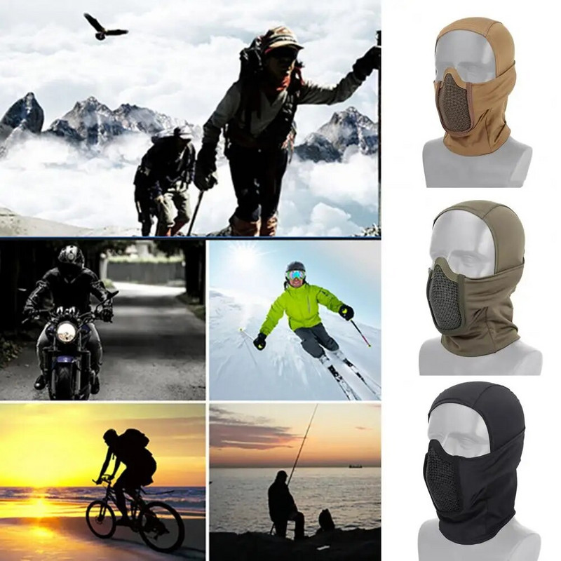Jahimaski peakatted sõjalise võitlusega balaclava müts kamuflaaž kõrvakaitse võrk balaclava müts peakatted jalgrattasõidu tarvikud