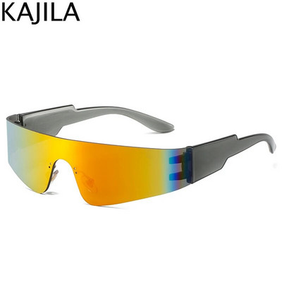 Sieviešu saulesbrilles bez apmales vienreizējas sporta saulesbrilles vīriešiem 2023. gada modes krāsaini vintage bezrāmju briļļu spoguļu toņi