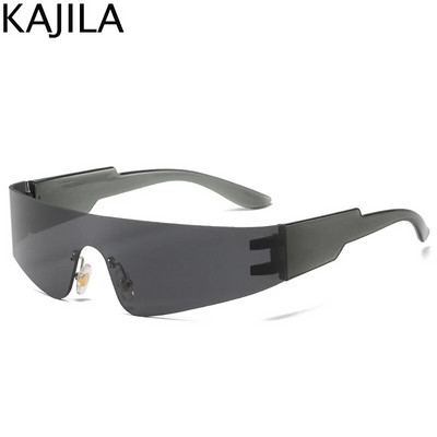 Sieviešu saulesbrilles bez apmales vienreizējas sporta saulesbrilles vīriešiem 2023. gada modes krāsaini vintage bezrāmju briļļu spoguļu toņi