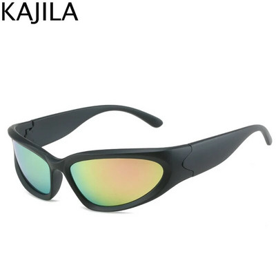 Sieviešu saulesbrilles bez apmales vienreizējas sporta saulesbrilles vīriešiem 2023. gada modes krāsaini vintage bezrāmju briļļu spoguļu toņi