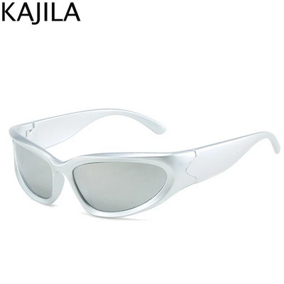 Sieviešu saulesbrilles bez apmales vienreizējas sporta saulesbrilles vīriešiem 2023. gada modes krāsaini vintage bezrāmju briļļu spoguļu toņi