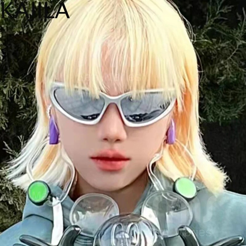 Sieviešu saulesbrilles bez apmales vienreizējas sporta saulesbrilles vīriešiem 2023. gada modes krāsaini vintage bezrāmju briļļu spoguļu toņi