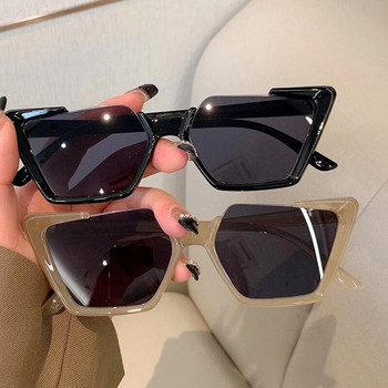 KAMMPT Неправилни слънчеви очила с котешко око Мъж Жена 2022 Steam Punk Модни очила Сенници Тенденционен дизайн на марката Женски слънчеви очила