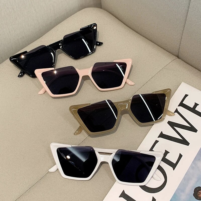 KAMPT Ακανόνιστα γυαλιά ηλίου Cat Eye Άνδρας Γυναίκα 2022 Steam Punk Fashion Eyeewear Shades Trend Design Γυναικεία γυαλιά ηλίου