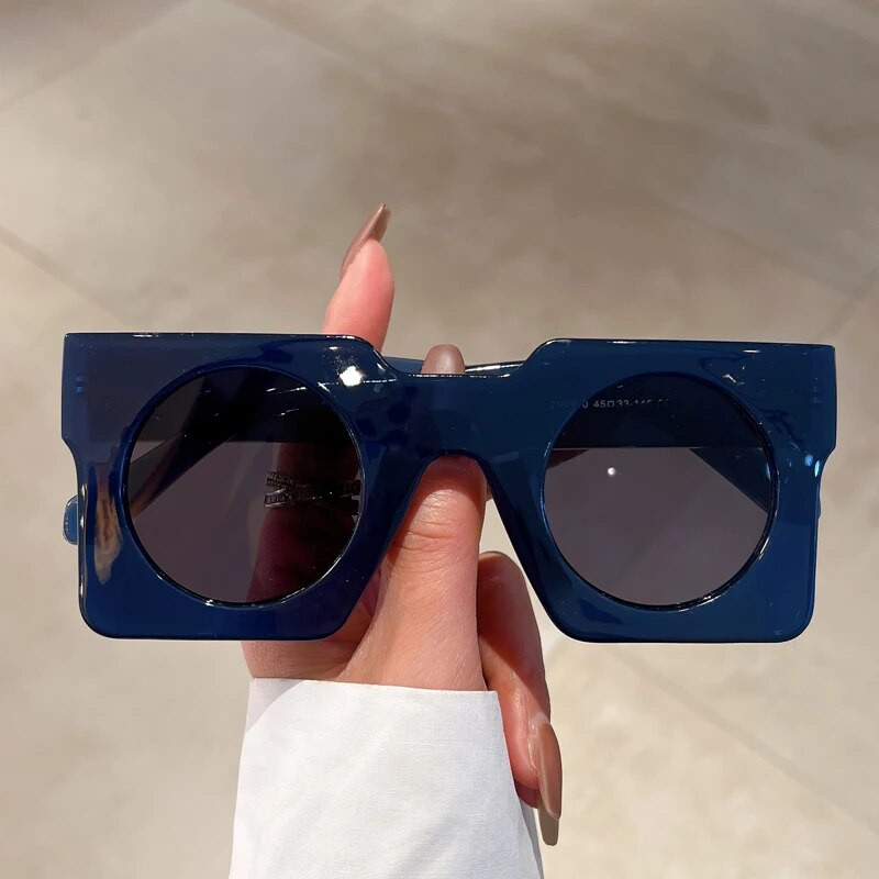 KAMMPT Ogromne četvrtaste muške ženske sunčane naočale Modne vintage okrugle sjenila za leće Sunčane naočale Trendy Retro Brand Design naočale