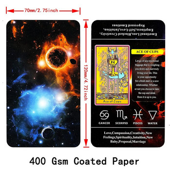340g Υψηλής ποιότητας Dnd Ταρώ 12x7cm Στιβαρές κάρτες 78 για αρχάριους Ρούνους μεγάλου μεγέθους Divination Witchcraft Original Classic Occult